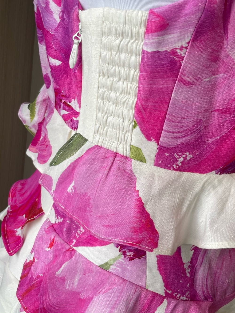 Aje NWOT Arley Mini One-Shoulder Dress in White&Soft Pink Up to Date Collection - Picture 8 of 15